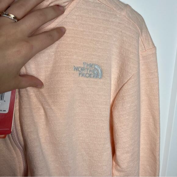 NWT The North Face Pink Salt Heather Full Zip Hoodie Sweatshirt Size Girls L
H - Picture 5 of 8
